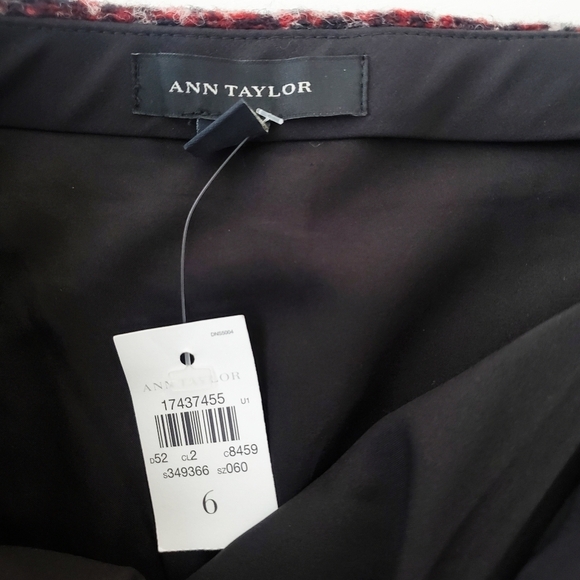 NWT Ann Taylor Wool Blend Multicolor Flounce Hem A-line Mini Skirt Size 6 - Picture 6 of 7